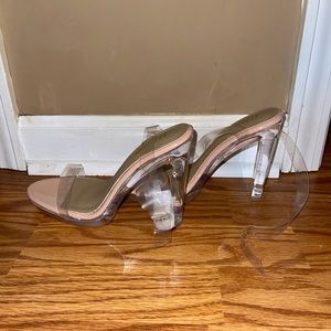 Clear Block Heels